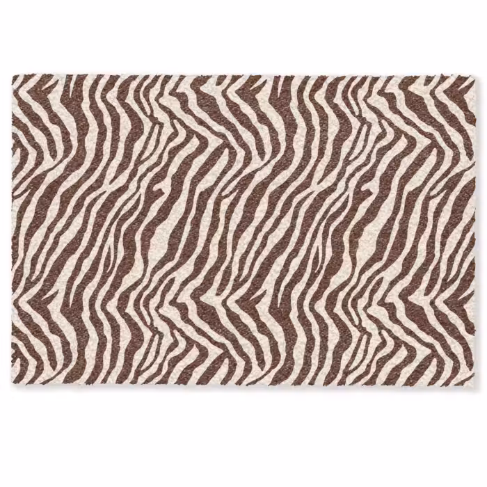 Deurmat - Zebra - Patroon - Zwart - Wit