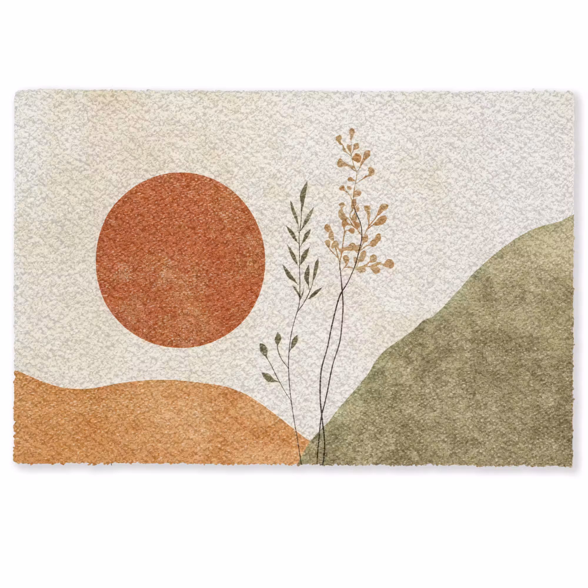 Deurmat - Zon - Abstract - Takken - Oranje