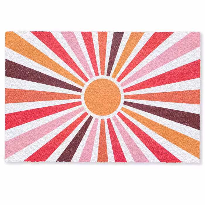 Deurmat - Zon - Stralen - Abstract - Kleurrijk