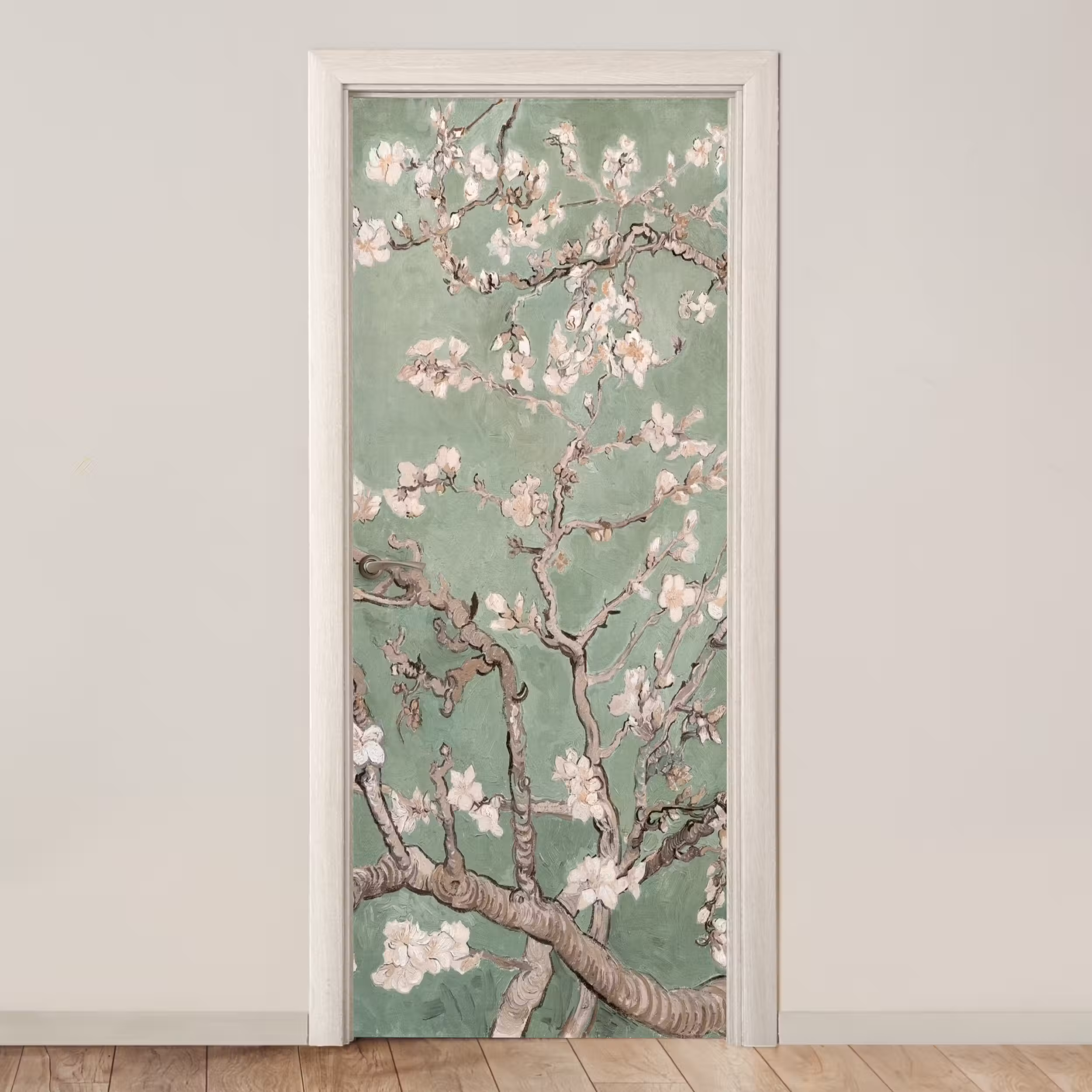 Deursticker - Amandelbloesem - Kunst - Van Gogh - Groen
