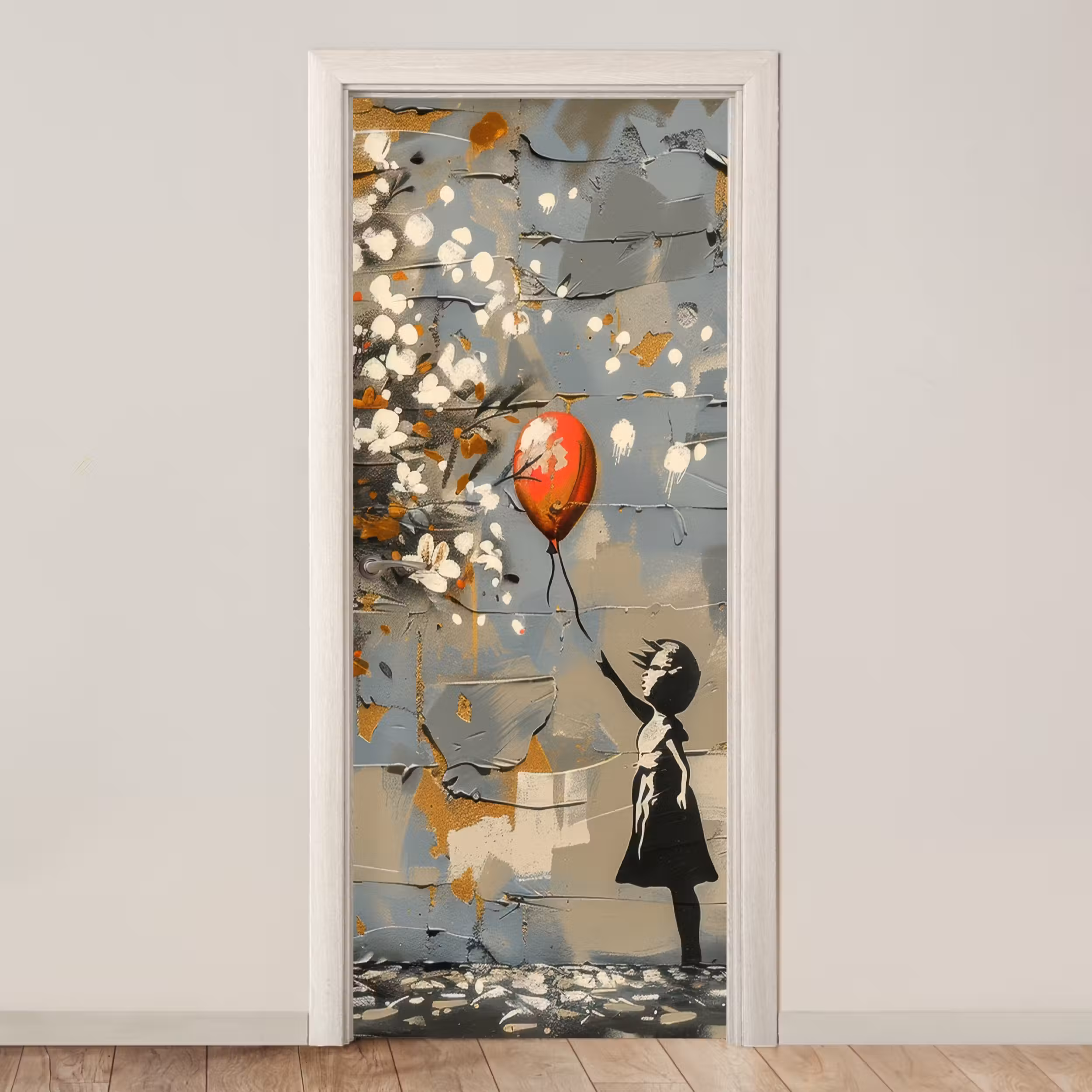 Deursticker - Boom - Graffiti - Banksy Style - Balloon Girl