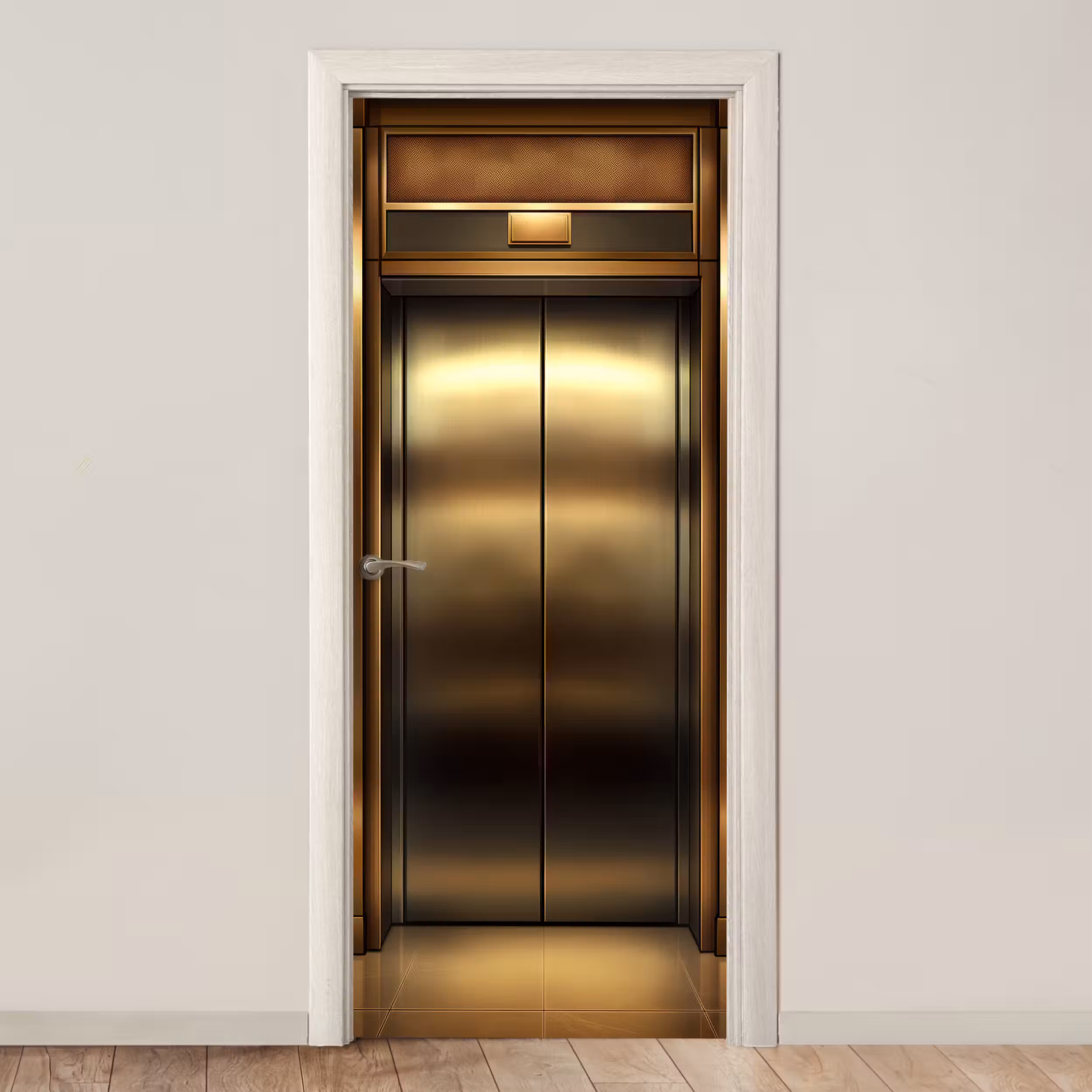 Deursticker - Liftdeur - Goud - Modern