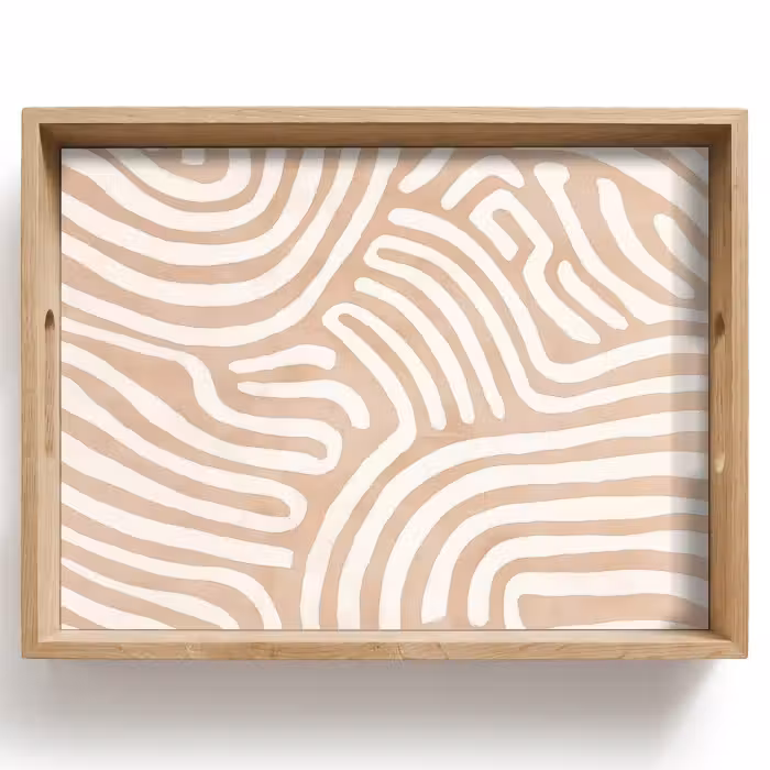 Dienblad - Beige - Aardspatroon
