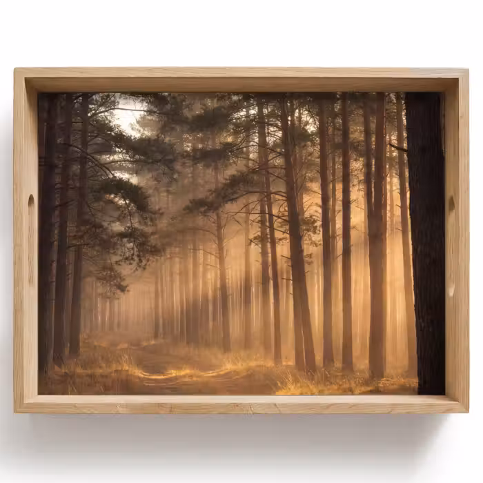 Dienblad - Bos - Mist - Zonlicht