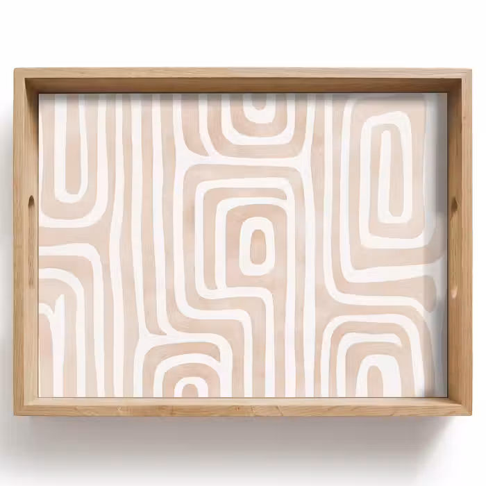Dienblad - Decoratief - Labyrint - Beige