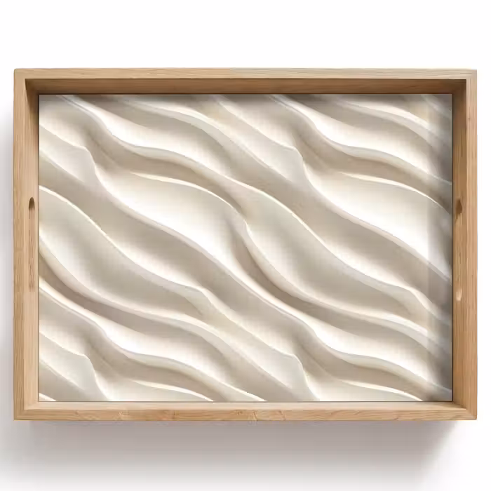 Dienblad - Diagonaal - Golven - Crème
