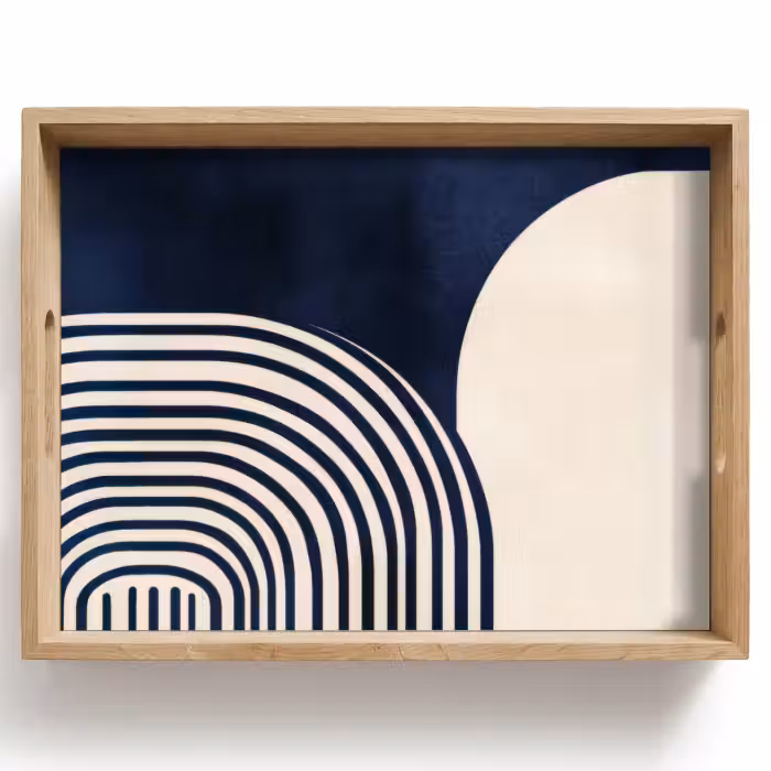 Dienblad - Donkerblauw - Abstract - Lijnen