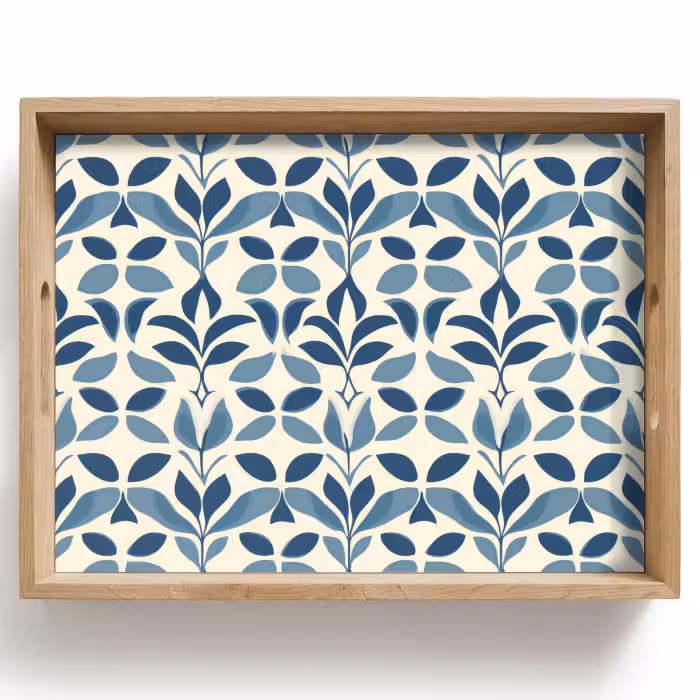 Dienblad - Flora - Modern - Blauw