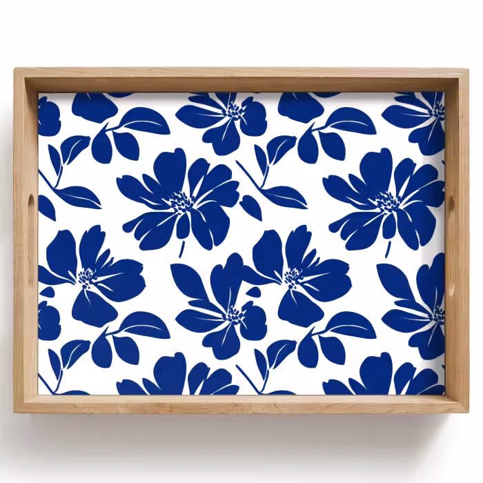 Dienblad - Floraal - Modern - Blauw
