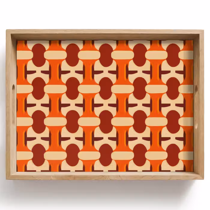 Dienblad - Geometrisch - Retro - Oranje