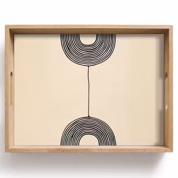 Dienblad - Geometrische bogen - Minimalistisch - Symmetrisch