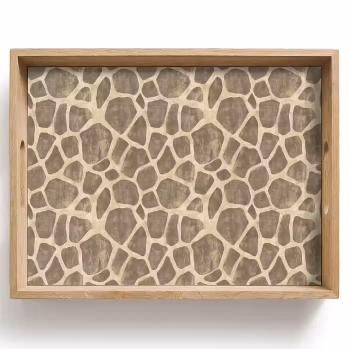 Dienblad - Giraf - Patroon - Beige - Bruin