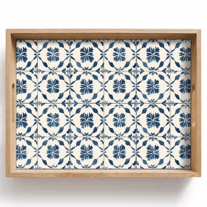 Dienblad - Grafisch - Tegel - Blauw