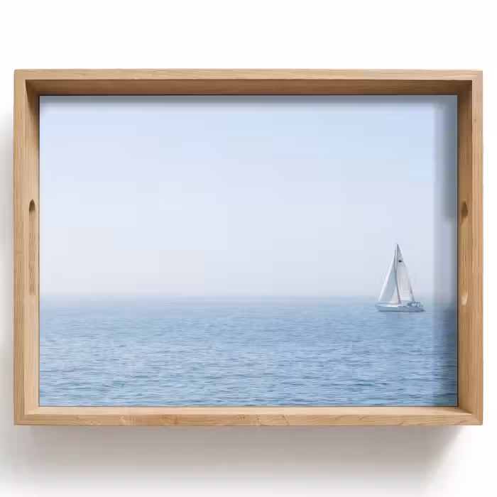 Dienblad - Horizon - Zeilboot - Zee