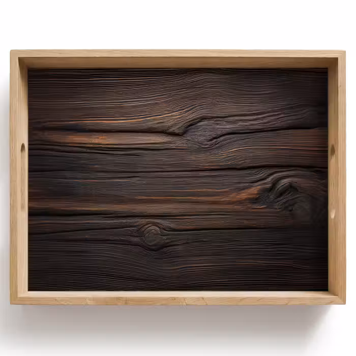 Dienblad - Hout - Grillige nerven
