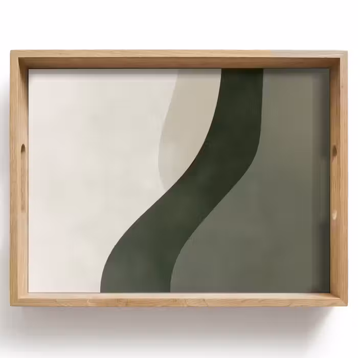 Dienblad - Japandi - Groen - Abstract - Modern