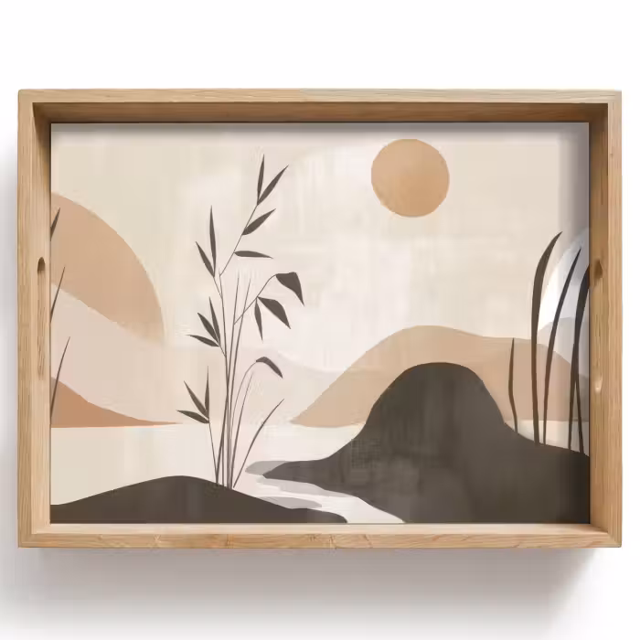 Dienblad - Japandi - Landschap - Beige