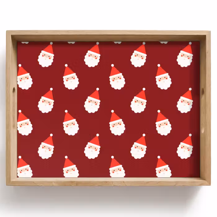 Dienblad - Kerst - Kerstman - Rood