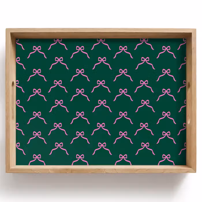 Dienblad - Kerst - Neon - Groen - Strik