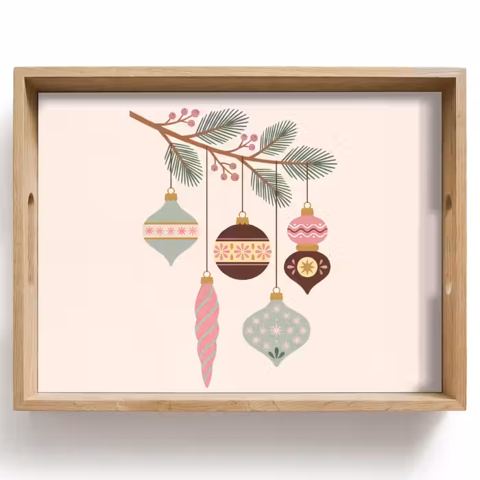 Dienblad - Kerst - Ornamenten - Tak