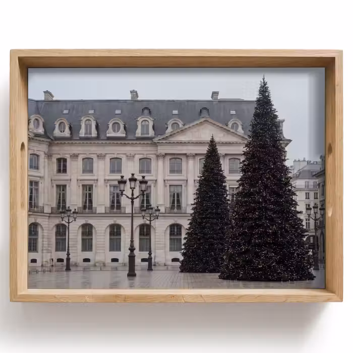 Dienblad - Kerstboom - Verlicht - Winter