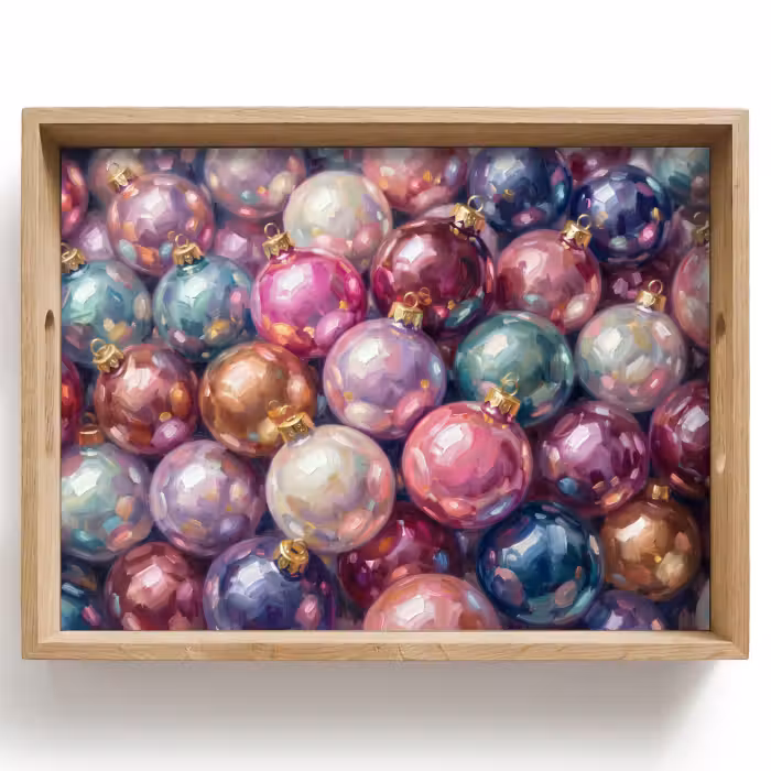 Dienblad - Kerstdecoratie - Kleurrijk - Feest