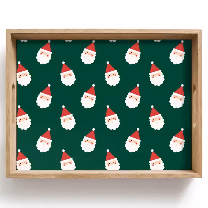 Dienblad - Kerstman - Kerst - Groen