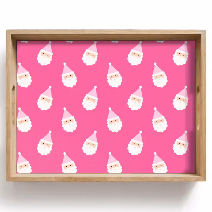 Dienblad - Kerstman - Kerst - Neon - Roze