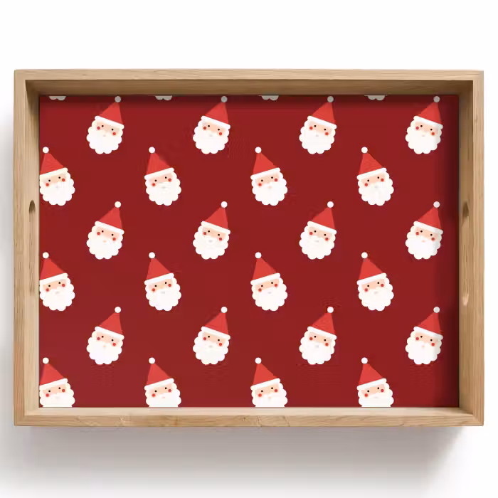 Dienblad - Kerstman - Kerst - Rood
