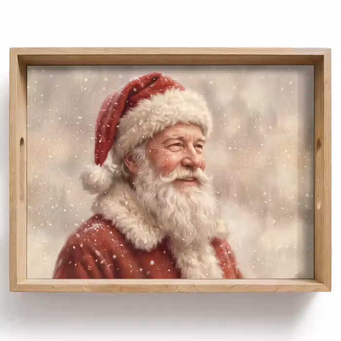 Dienblad - Kerstman - Sneeuw - Kerst