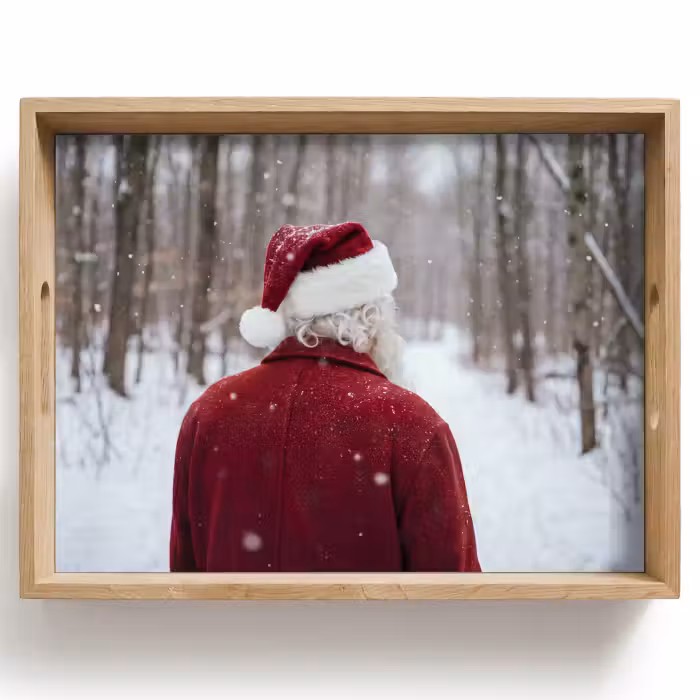 Dienblad - Kerstman - Winter - Sneeuw