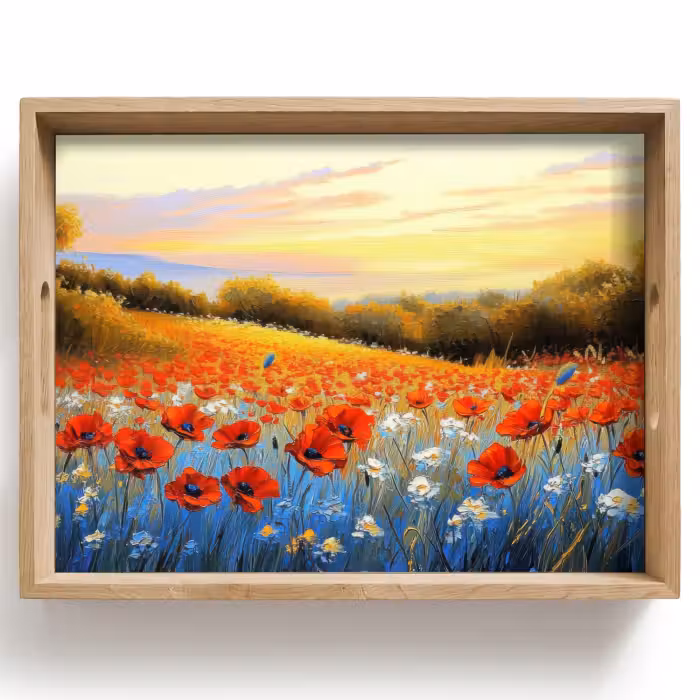 Dienblad - Klaproos - Bloemenveld - Kleurrijk
