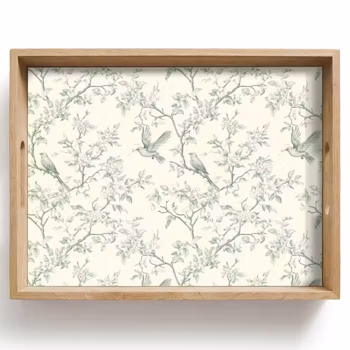 Dienblad - Klassiek - Vogels - Groen