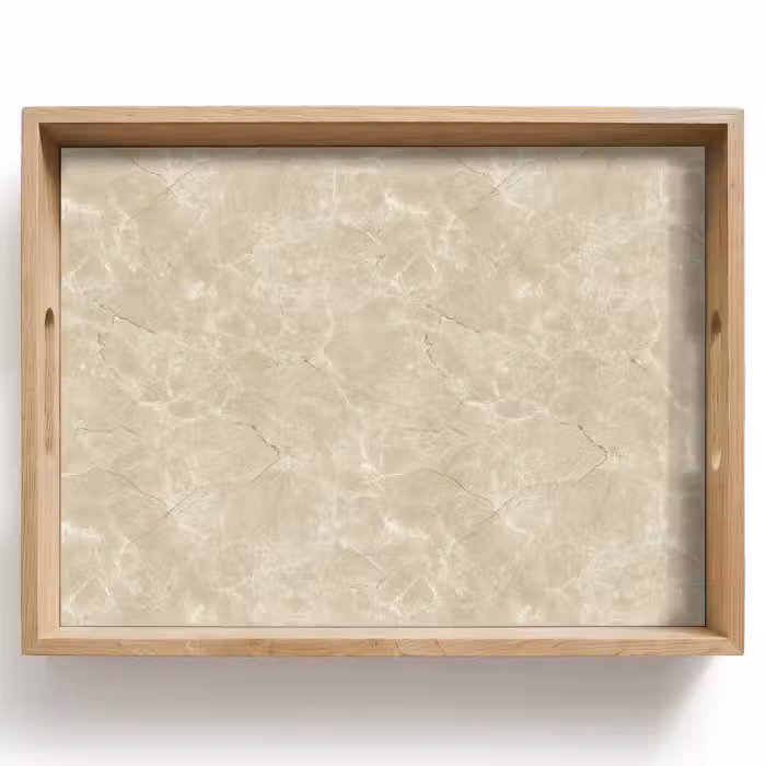 Dienblad - Lichtbeige - Marmer - Diffusie adering