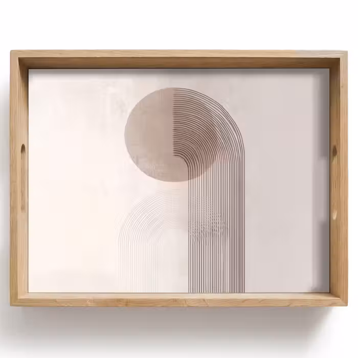 Dienblad - Minimalistisch - Cirkel - Lichtgrijs