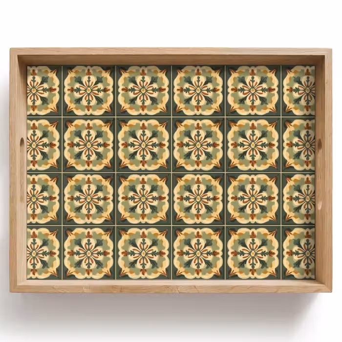 Dienblad - Ornament - Patroon - Groen