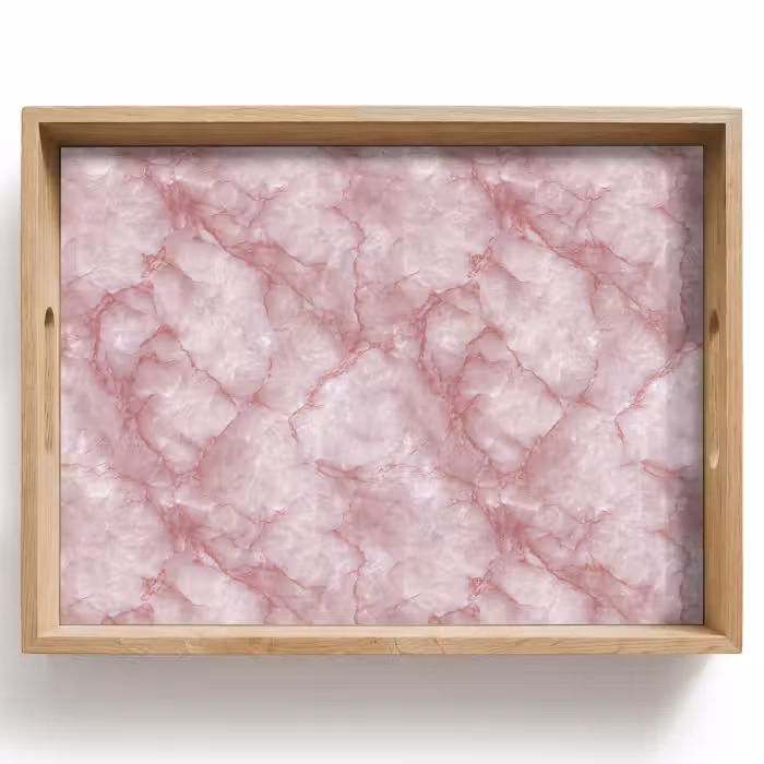 Dienblad - Roze - Kwartsmarmer - Aders