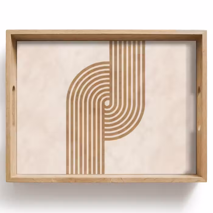 Dienblad - Symmetrische bocht - Koperkleurig