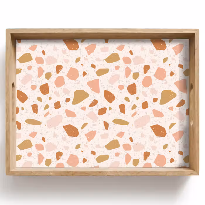 Dienblad - Terrazzo - Patroon - Kleurrijk - Zalm