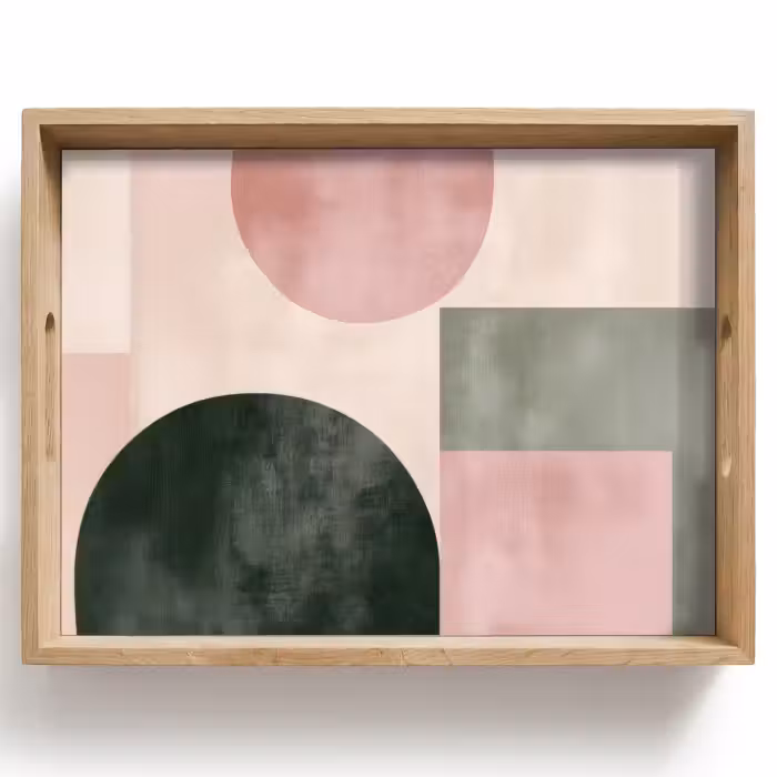 Dienblad - Vormen - Abstract - Cirkel - Zwart