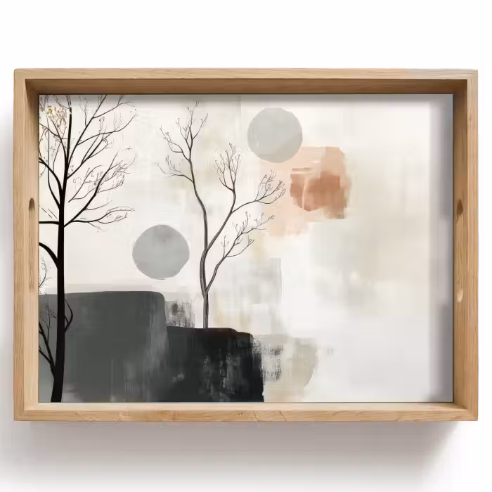 Dienblad - Wabi sabi - Beige - Plant