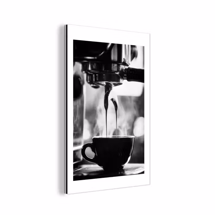 Aluminium schilderij - Coffee - Espresso - Koffiemachine - Kop