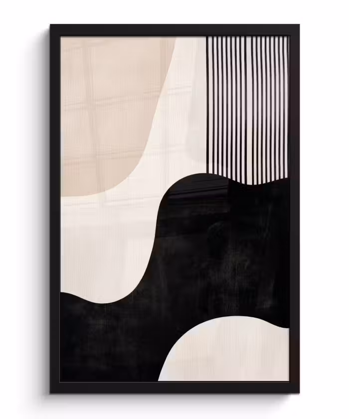Poster met lijst - Abstract - Japandi - Beige - Modern