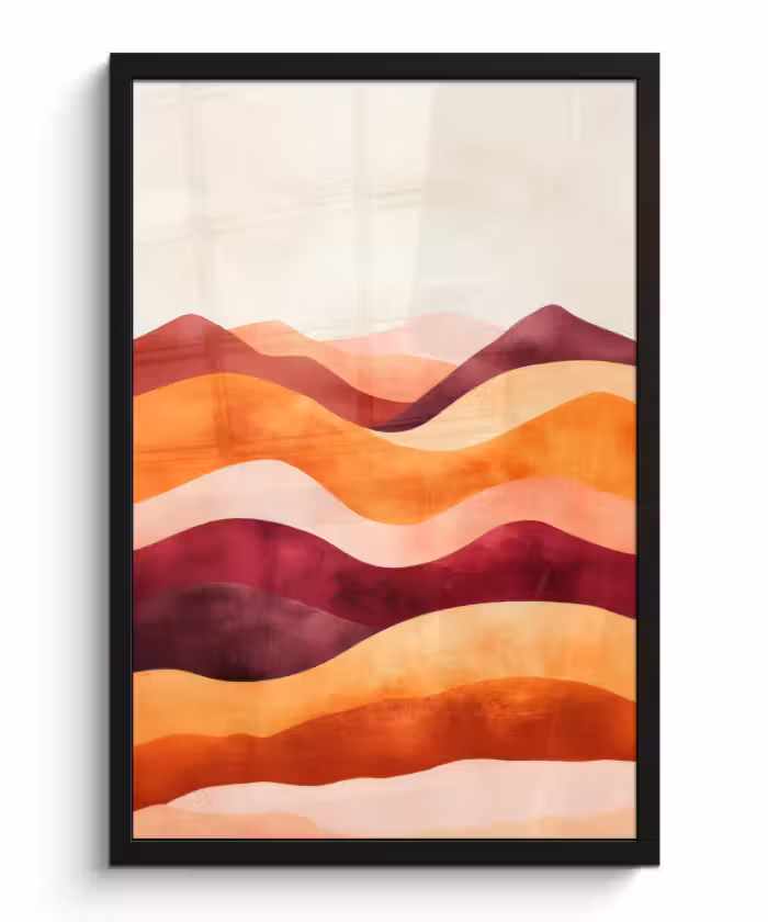 Poster met lijst - Abstract - Landschap - Golven