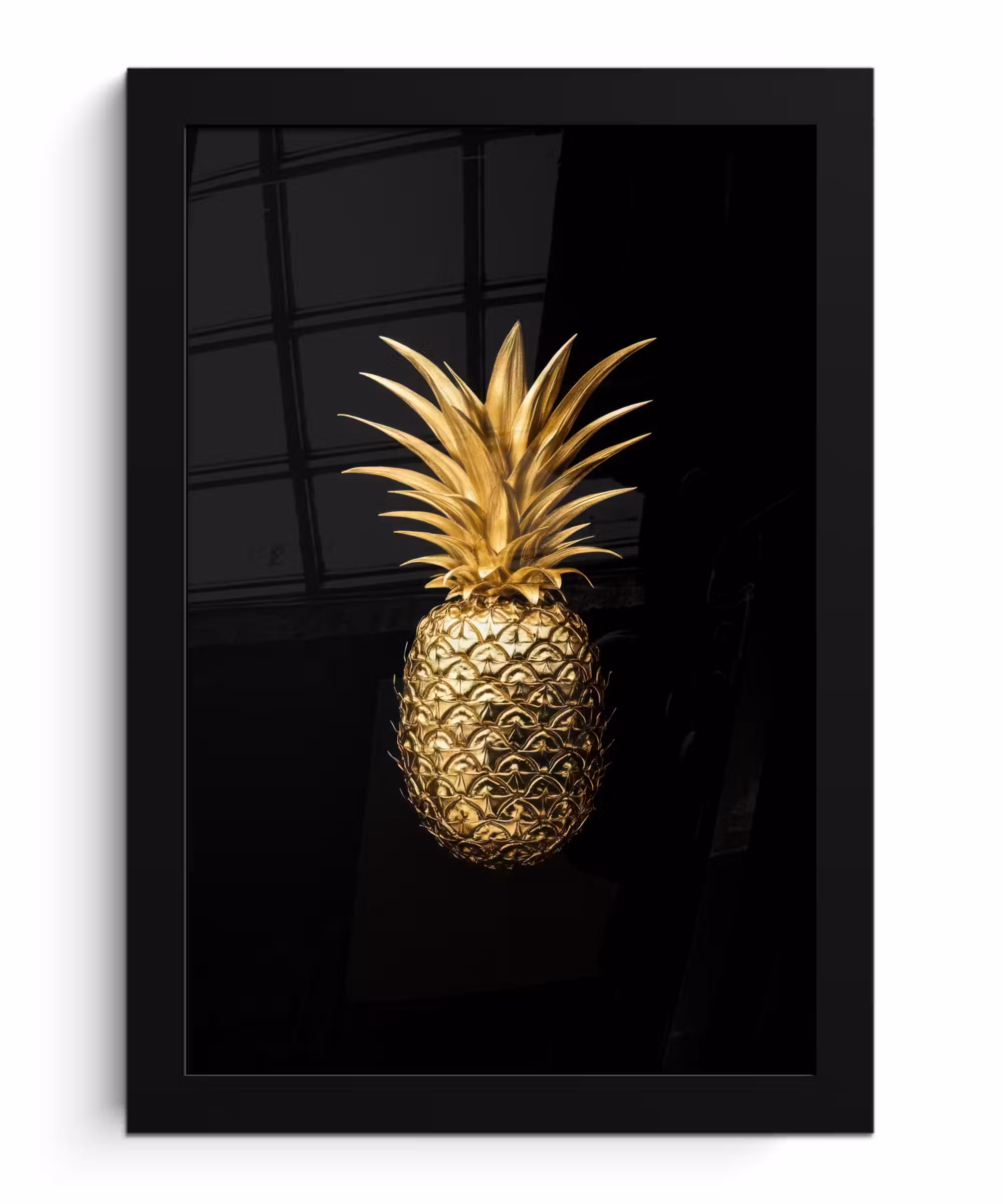 Poster met lijst - Ananas - Zwart - Goud - Luxe