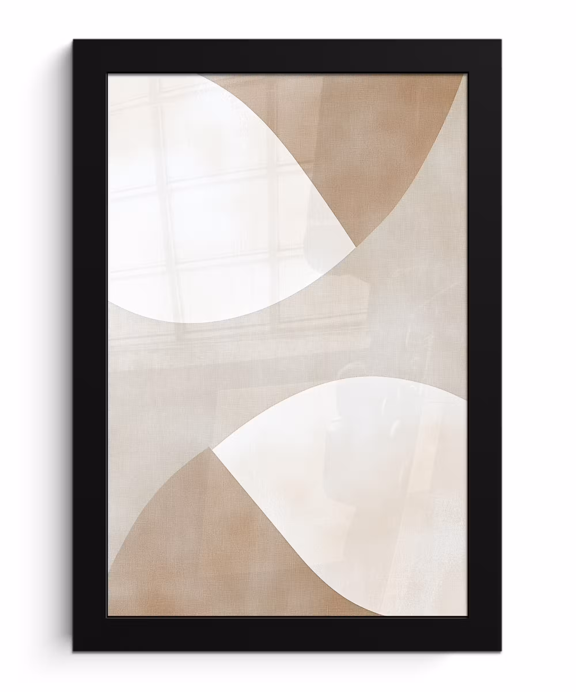 Poster met lijst - Bruin - Japandi - Abstract