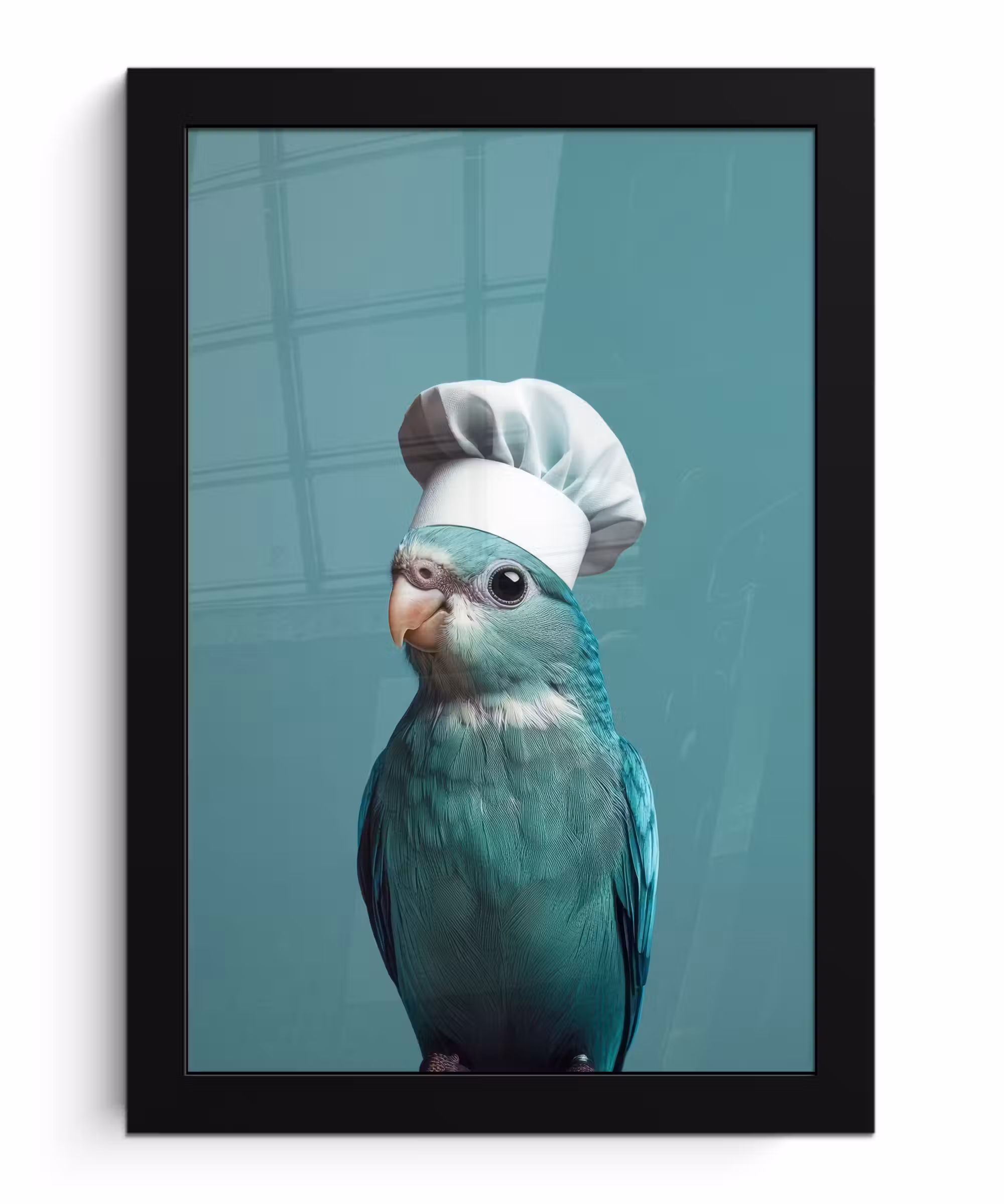 Poster met lijst - Parkiet - Vogel - Koksmuts - Cute