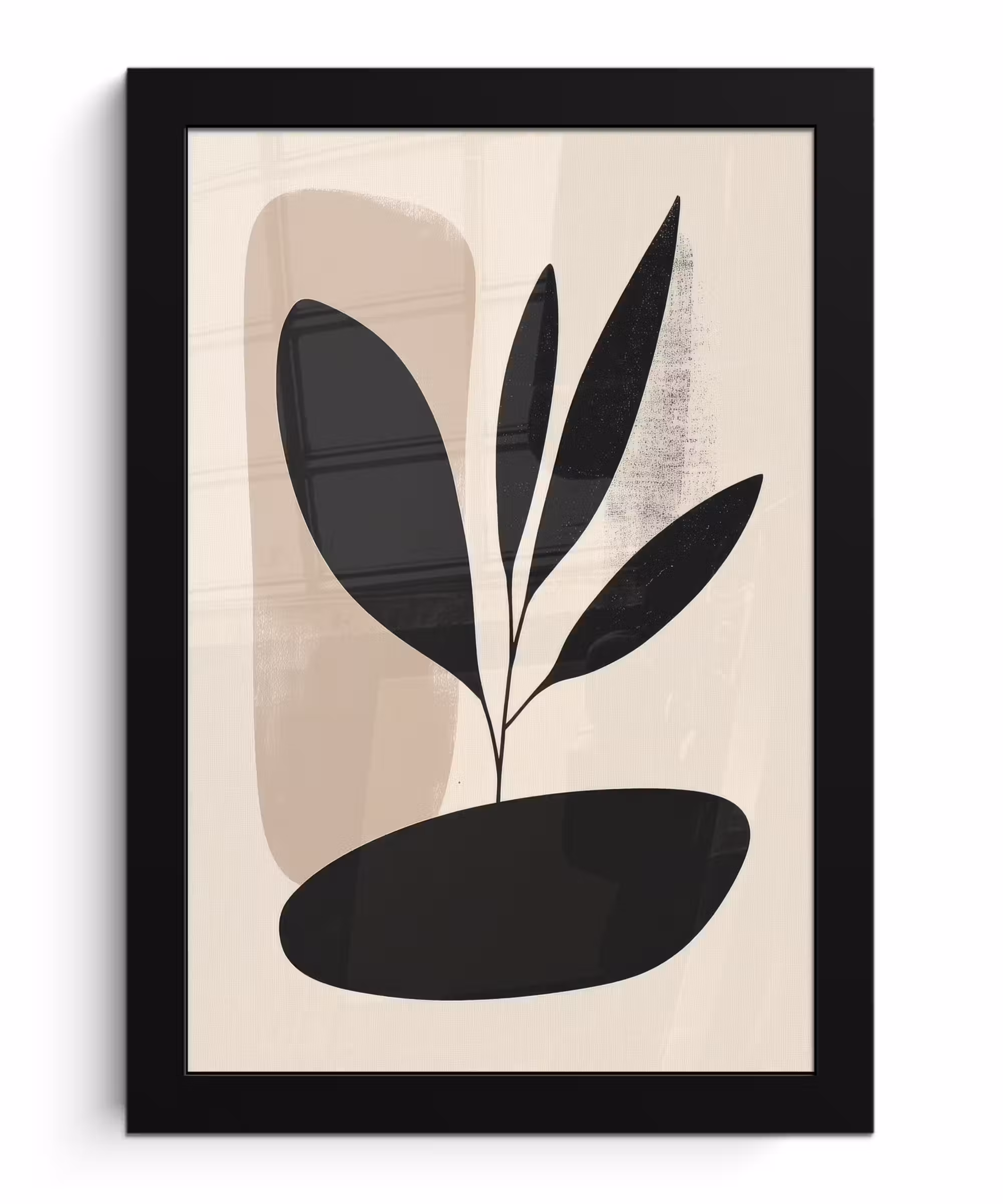 Poster met lijst - Plant - Beige - Japandi