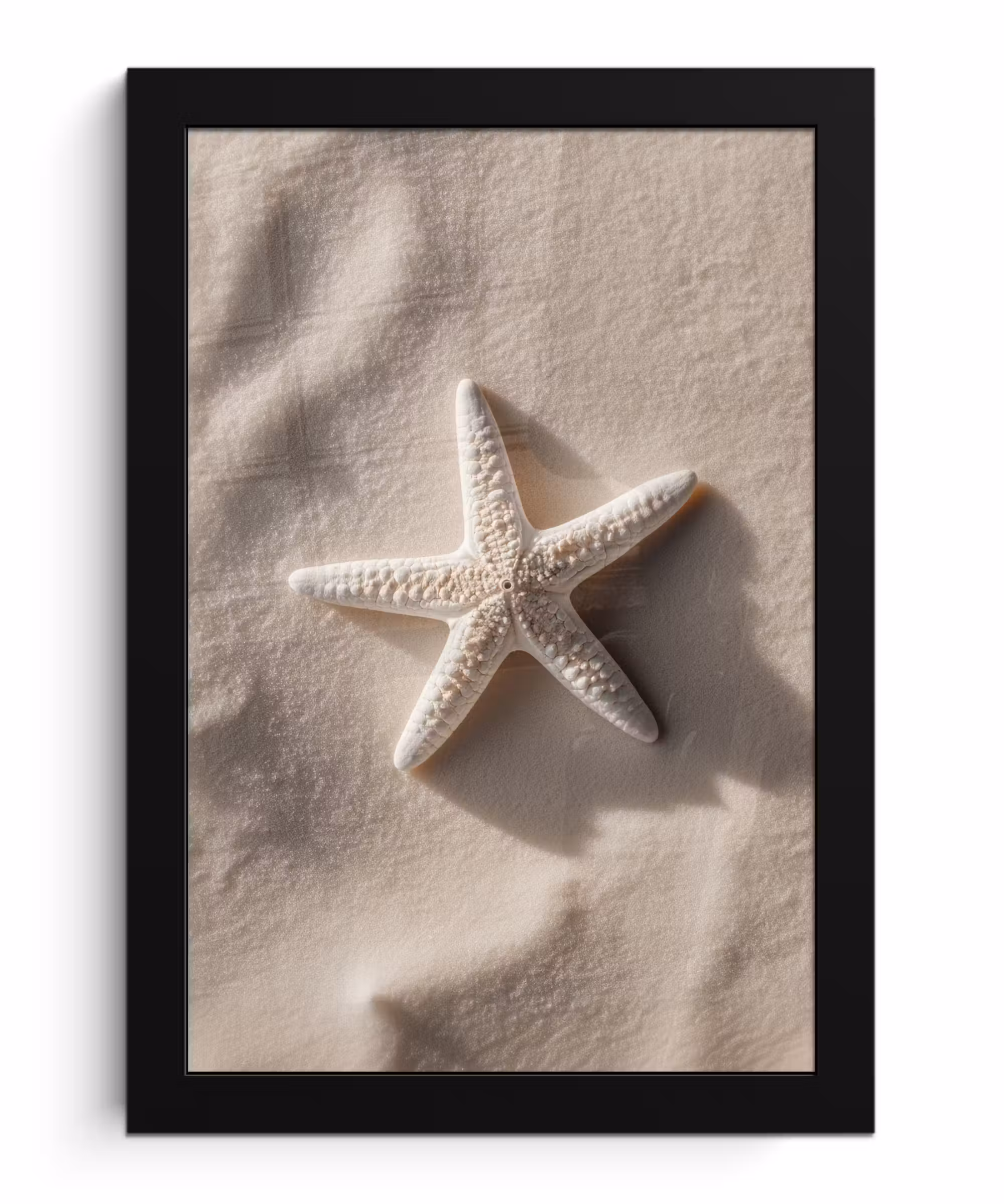 Poster met lijst - Strand - Zeester - Zand - Beige