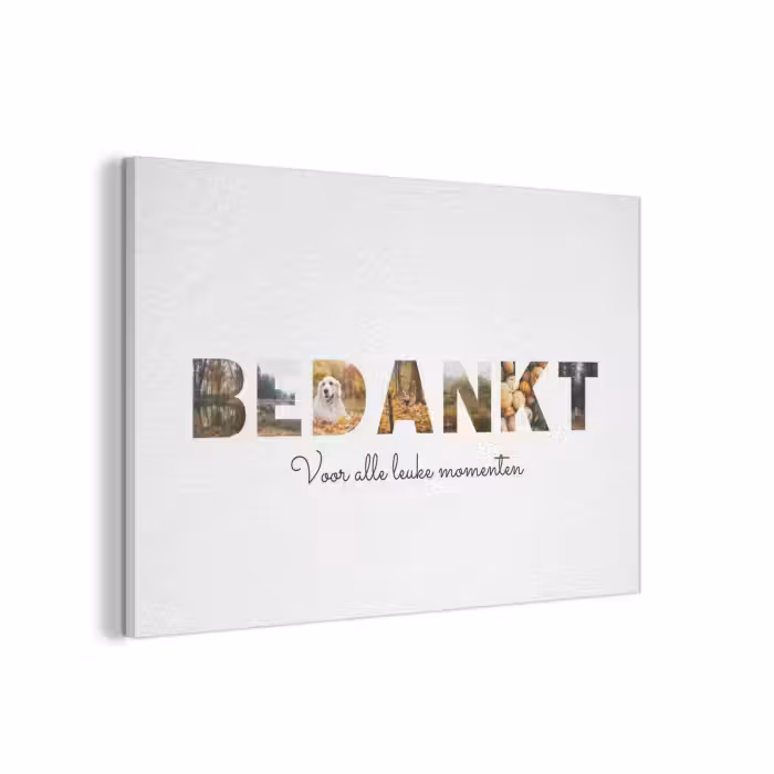 Akoestisch schilderij - Bedankt - Lettercollage